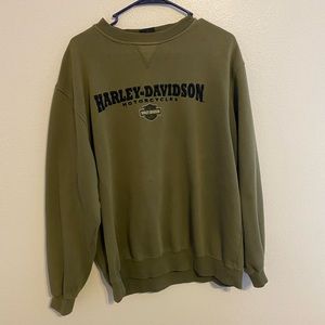 Harley Davidson sweatshirt, small black spot shown in last photo